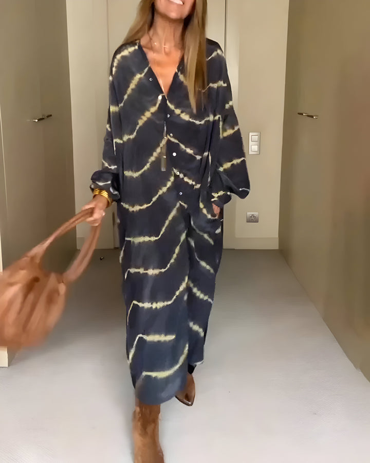 Liliana | Sukienka maxi w paski boho