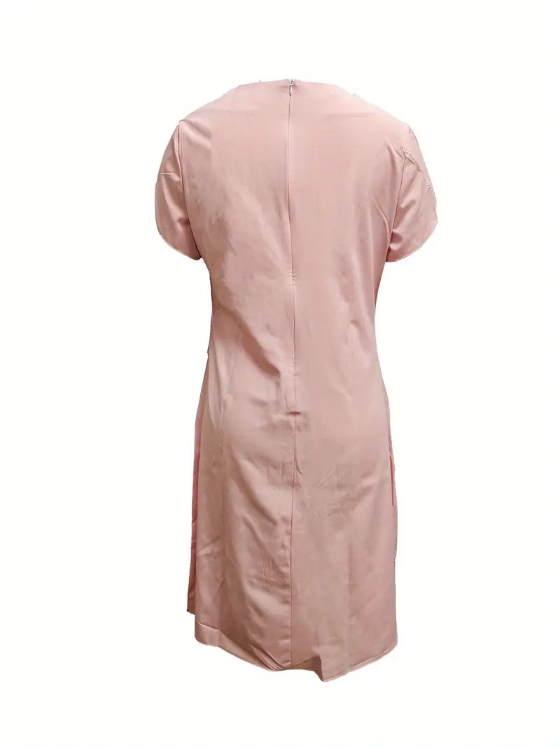 Felicja | Sukienka midi z kaskadowym dołem z falbanami i rękawami typu motylek