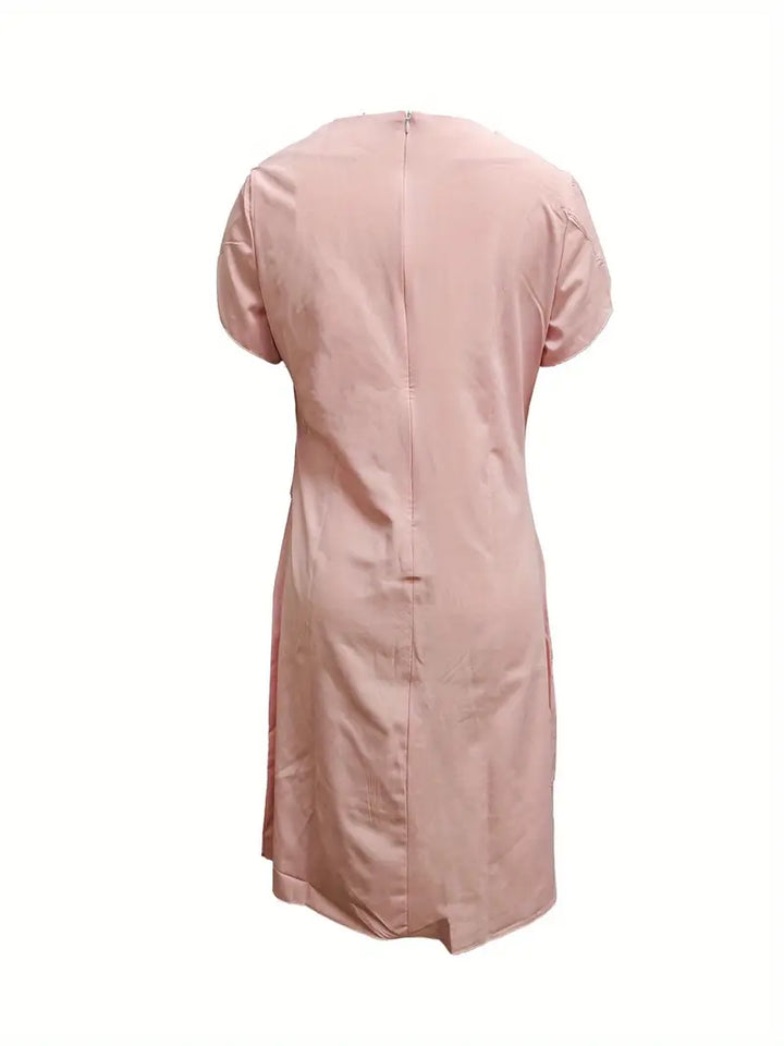 Felicja | Sukienka midi z kaskadowym dołem z falbanami i rękawami typu motylek