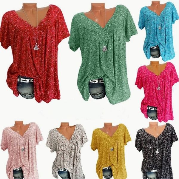 Hania | Bluzka z krótkim rękawem i kwiatowym nadrukiem