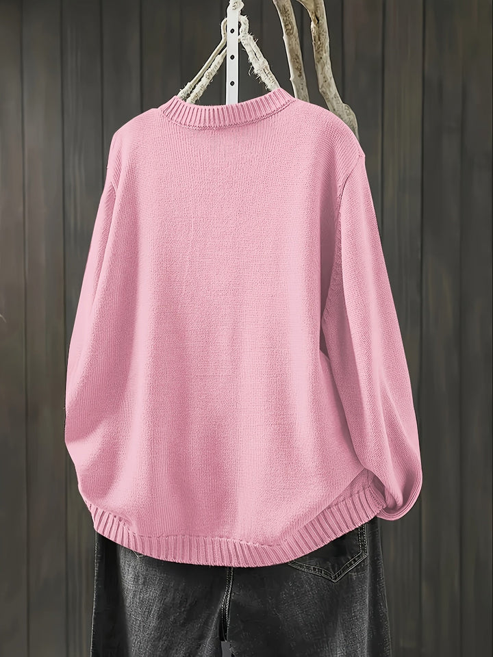 Sweter rozpinany z kolorowymi guzikami – codzienny komfort i odrobina radości