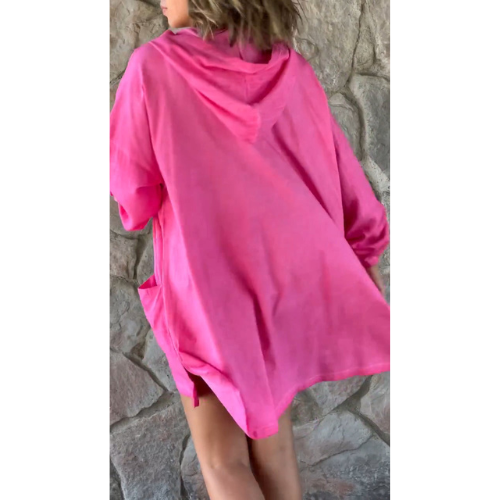 Milena | Casualowa kurtka z kapturem i przeszyciami – lekki zamek i kieszenie