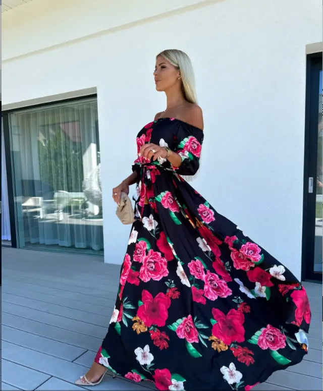 Karolina | Coastal Bloom Sukienka maxi