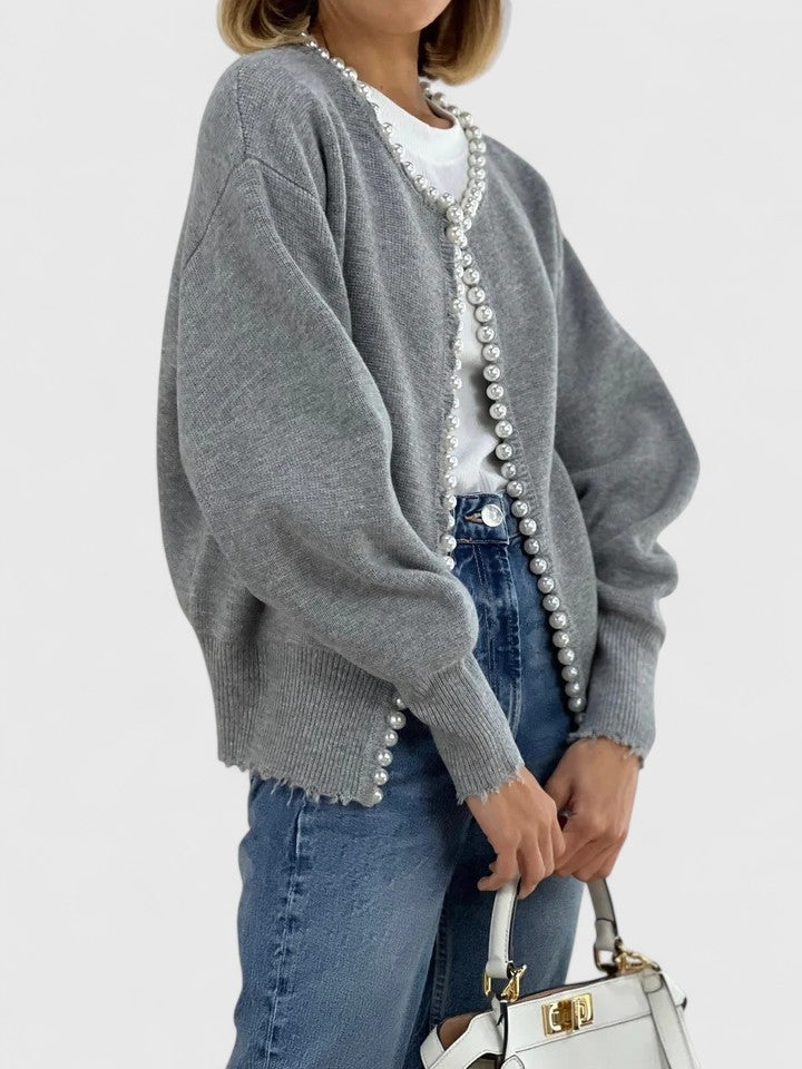 kardigan perłowy – subtelna elegancja i wyjątkowy detal