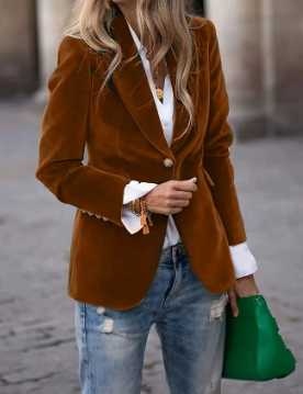 marynarka welurowa – elegancja i kolor na każdą okazję