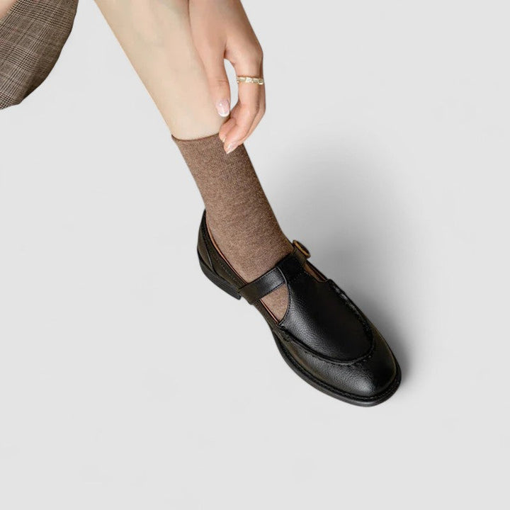 Lidia | Ortopedyczne buty Mary Jane z kwadratowym noskiem