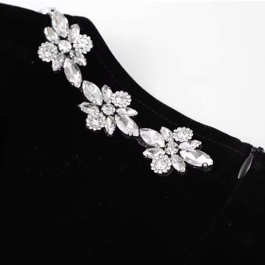 Aleksandra | Księżniczkowa welurowa sukienka mini