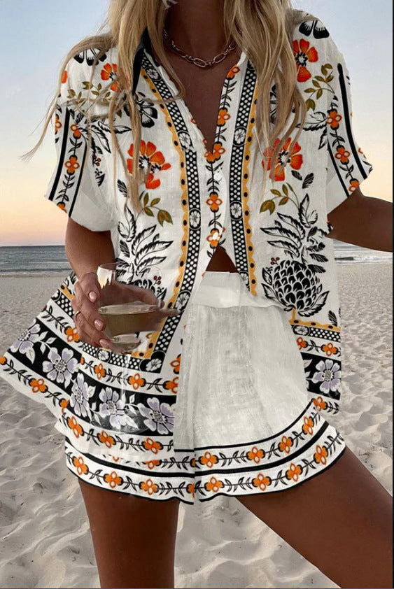 Dalia | Wyrazisty graficzny komplet z kontrastowym wykończeniem i tropikalnym klimatem