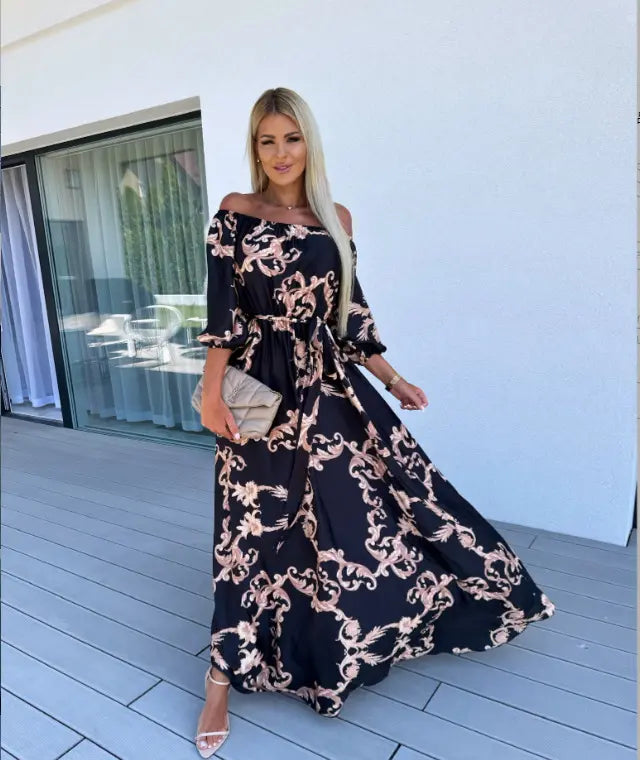 Karolina | Coastal Bloom Sukienka maxi