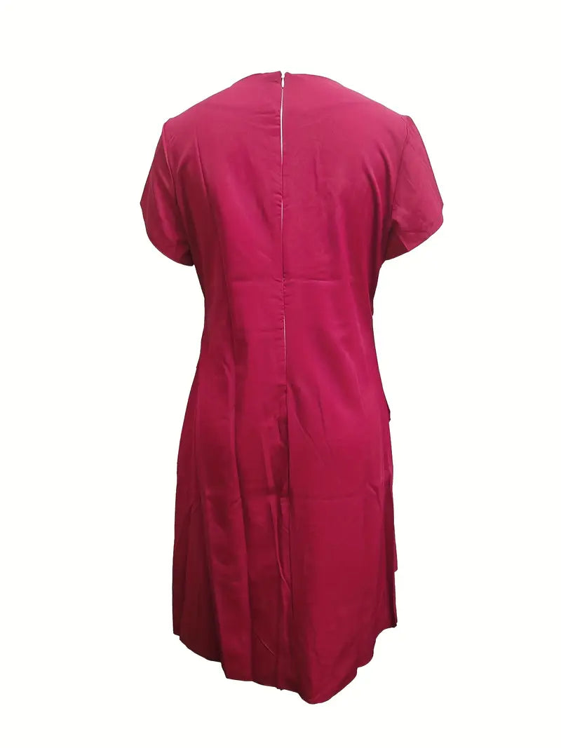 Felicja | Sukienka midi z kaskadowym dołem z falbanami i rękawami typu motylek