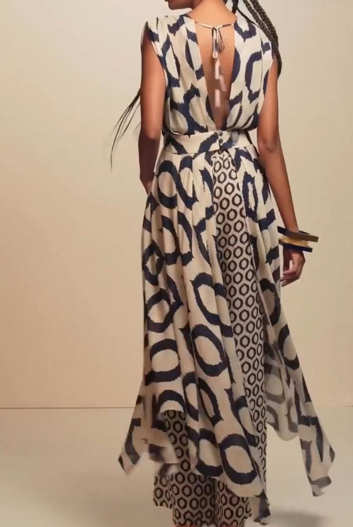 Sonia | Boho Zestaw z Długą Tunika i Spodniami