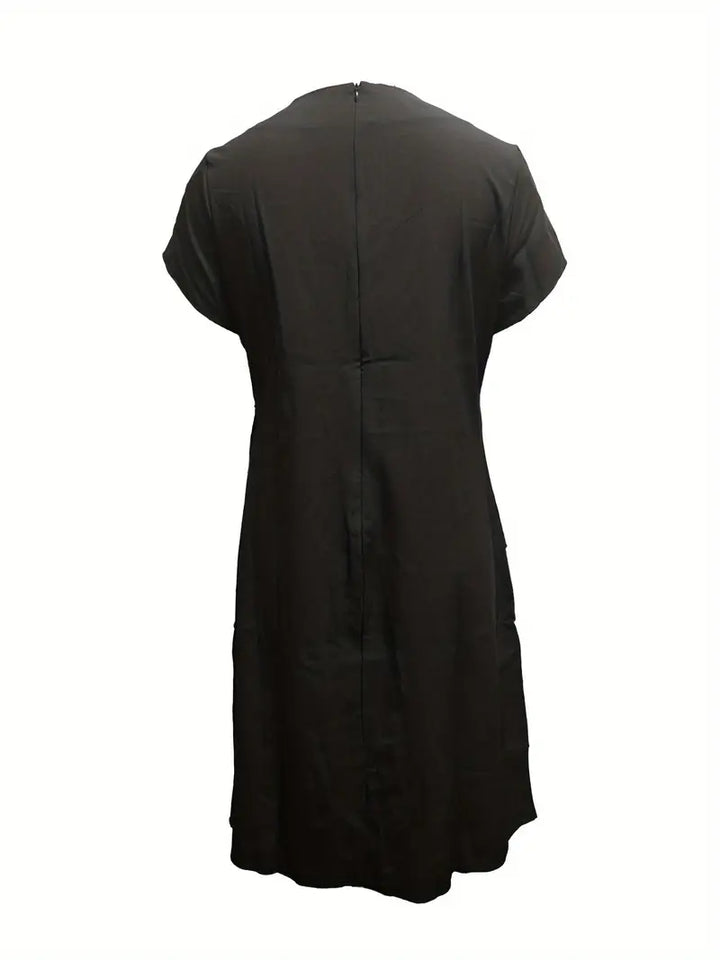 Felicja | Sukienka midi z kaskadowym dołem z falbanami i rękawami typu motylek