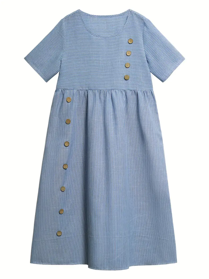 Malwina | Sukienka midi w paski dla kobiet