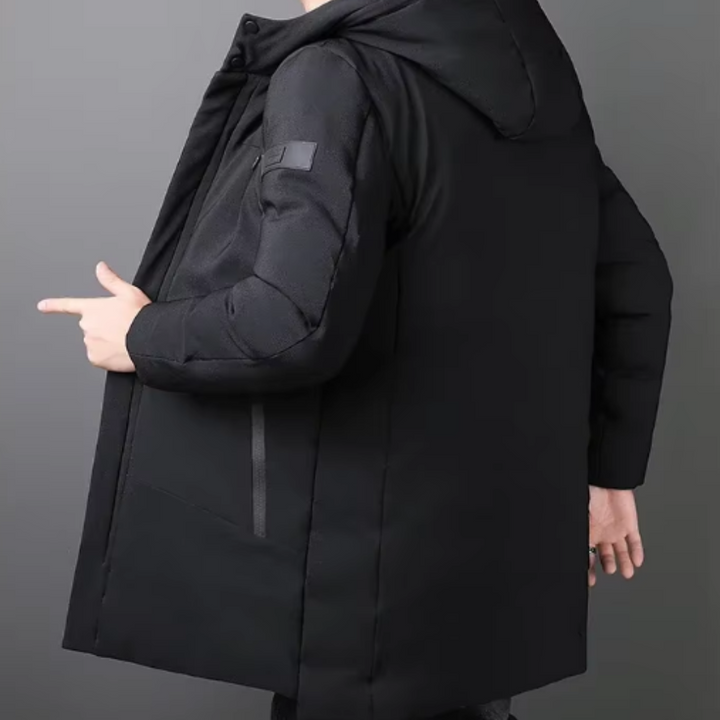 Elegancki długi płaszcz męski