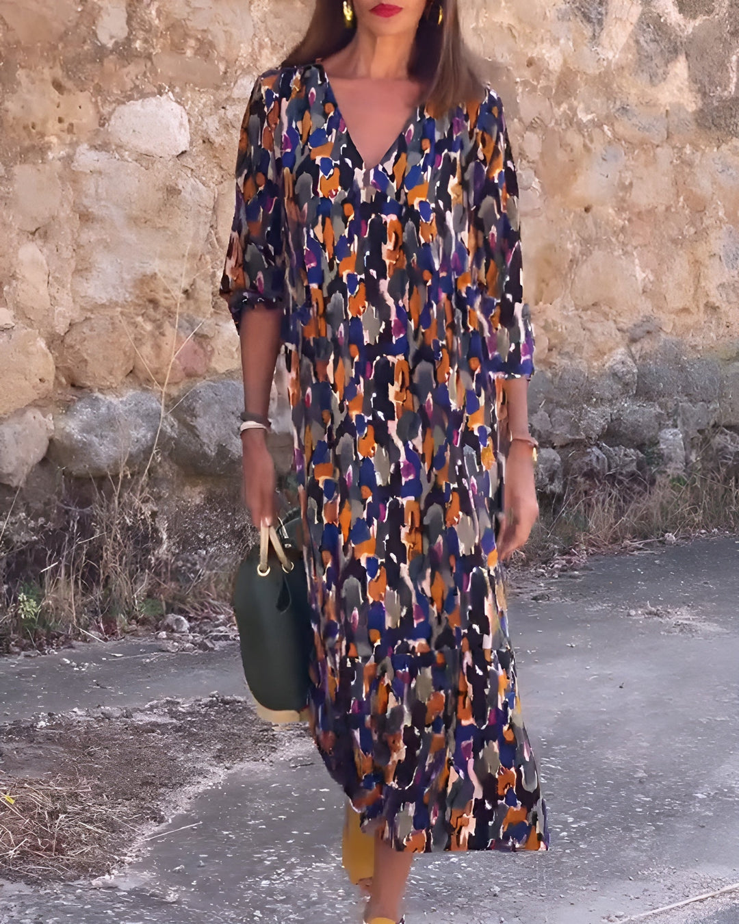 Kasia | Wyrazista sukienka midi dla swobodnej elegancji