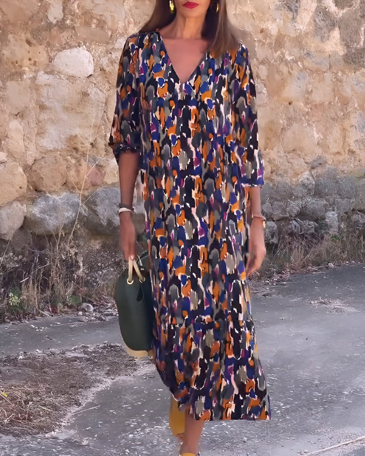 Kasia | Wyrazista sukienka midi dla swobodnej elegancji