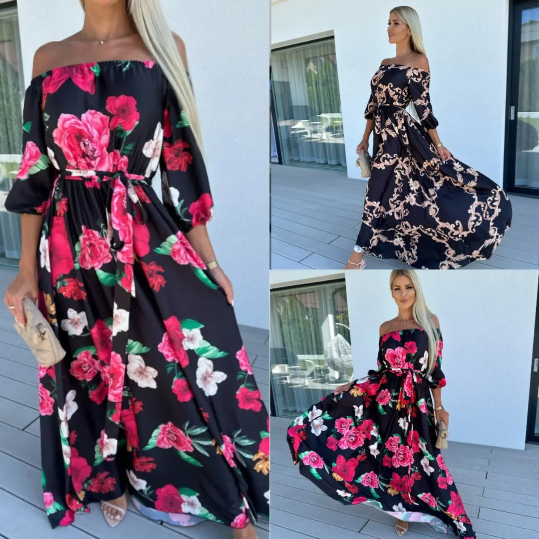Karolina | Coastal Bloom Sukienka maxi