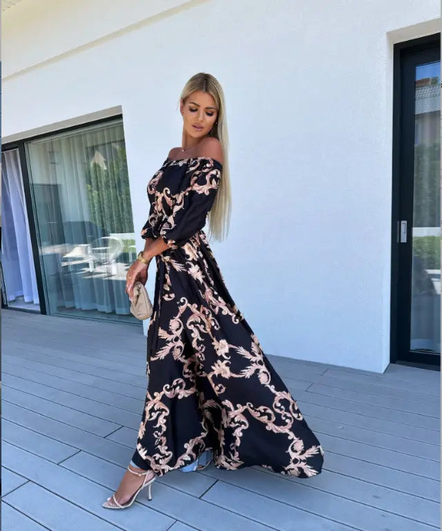 Karolina | Coastal Bloom Sukienka maxi