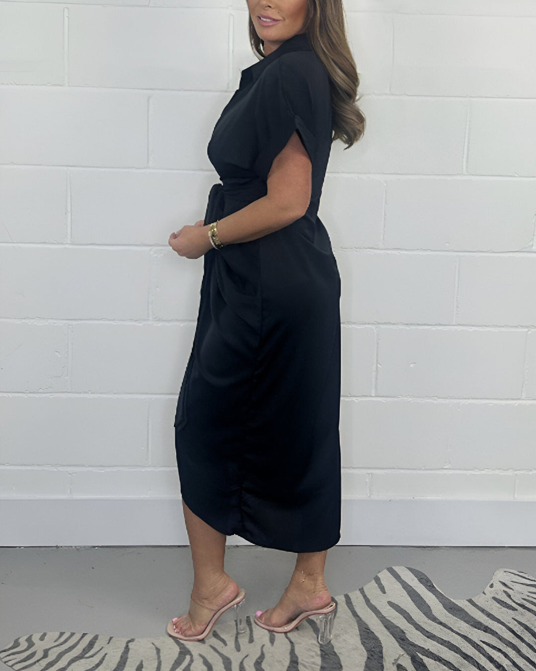 Sylwana | Elegancka plisowana sukienka