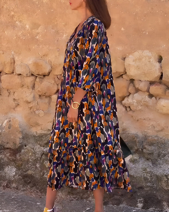 Kasia | Wyrazista sukienka midi dla swobodnej elegancji