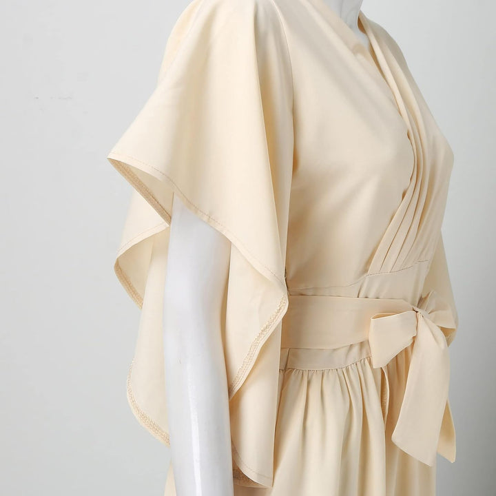 Daria | Damska sukienka z zawijanymi rękawami w motyle