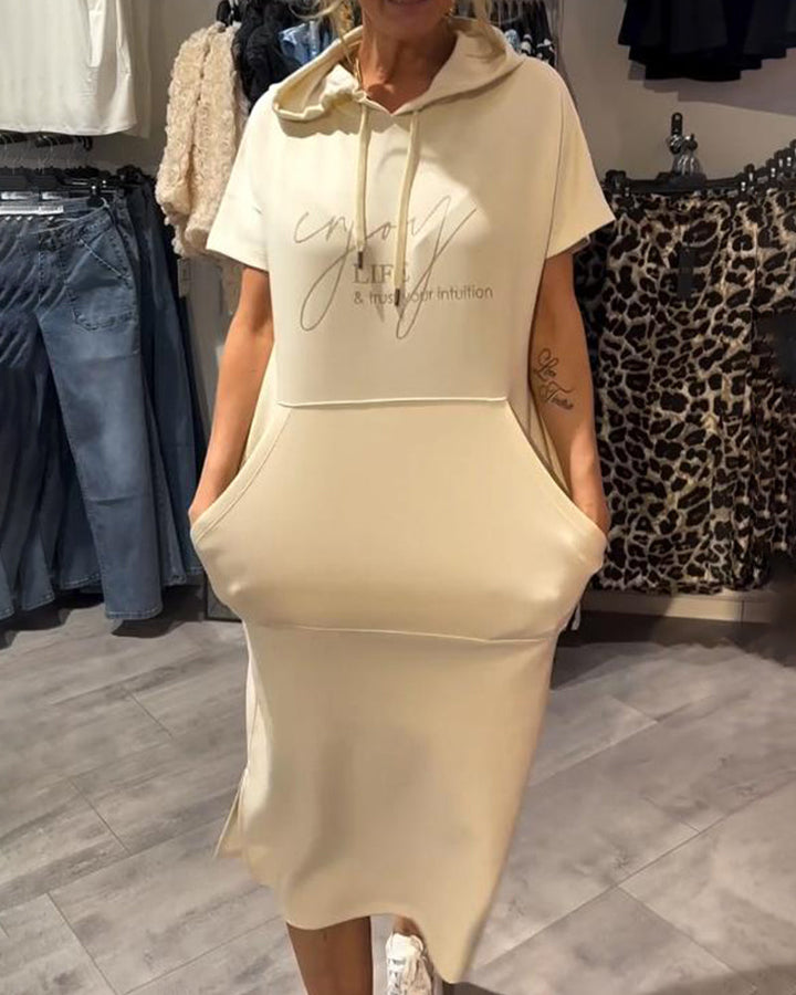 Saskia | Swobodna sukienka z kapturem