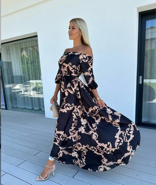 Karolina | Coastal Bloom Sukienka maxi
