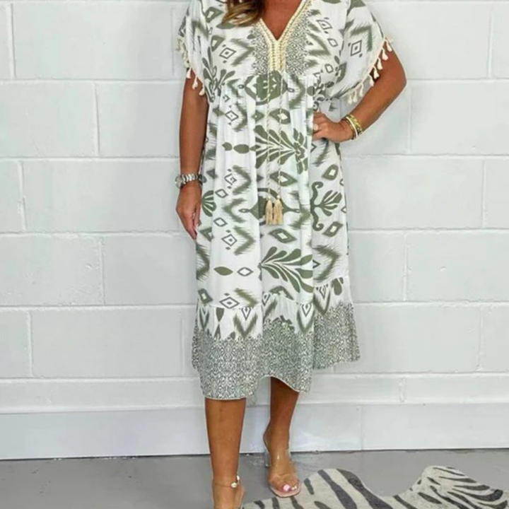 Nadia | Letnia sukienka z frędzlami