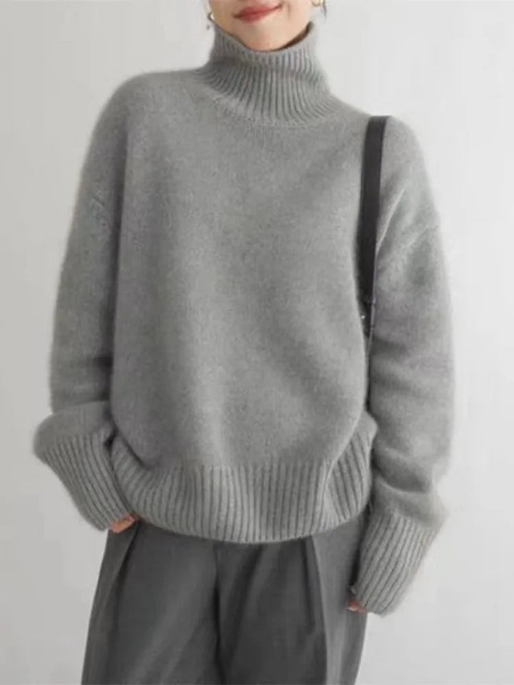 Anna | Elegancki Miękki Sweter z Golfem