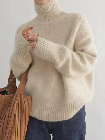 Anna | Elegancki Miękki Sweter z Golfem