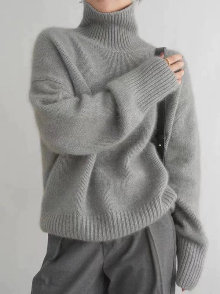 Anna | Elegancki Miękki Sweter z Golfem