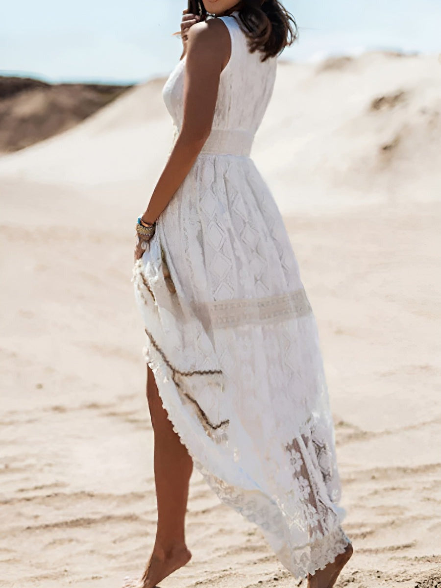 Ewelina | Romantyczna koronkowa suknia maxi na słoneczne wypady