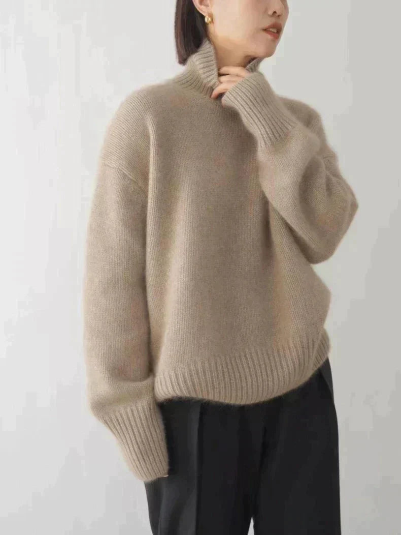 Anna | Elegancki Miękki Sweter z Golfem