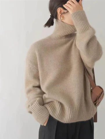 Anna | Elegancki Miękki Sweter z Golfem