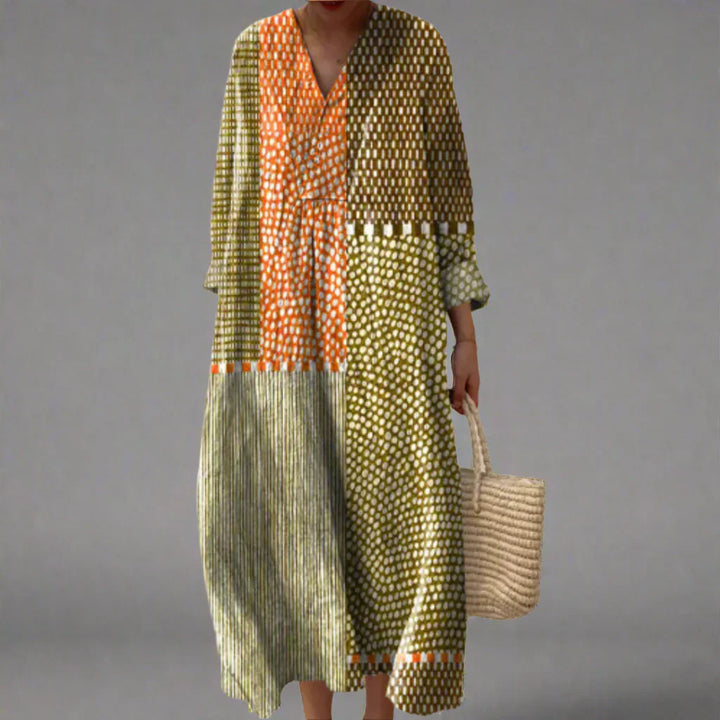 Terenia | Sukienka oversize z geometrycznym nadrukiem