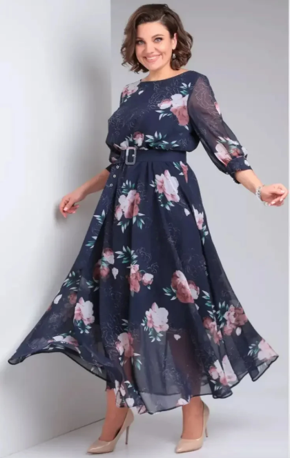 Marlena | Elegancka sukienka maxi w kwiaty
