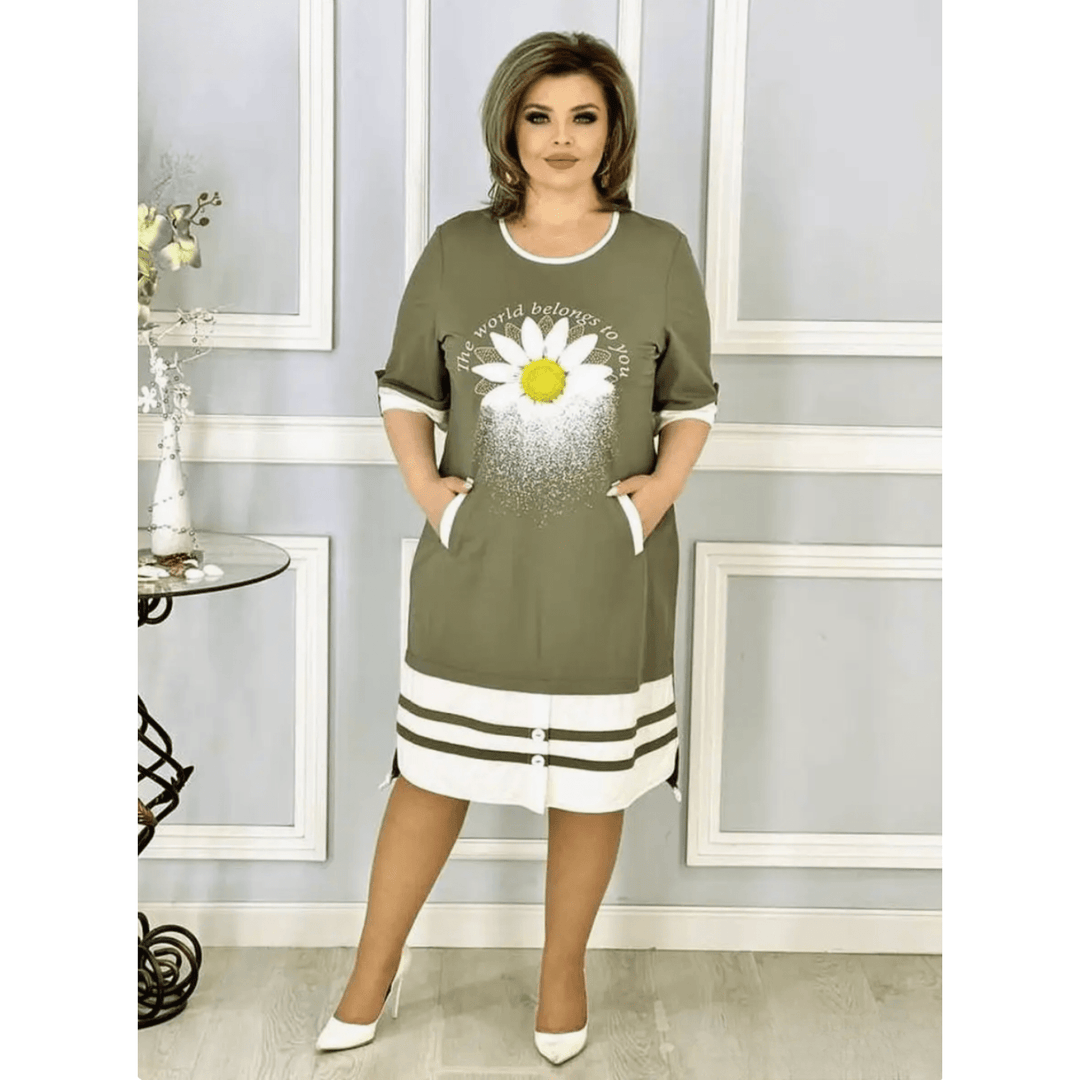 Adela | Wygodna sukienka z kieszeniami i lekkim materiałem