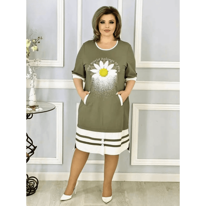 Adela | Wygodna sukienka z kieszeniami i lekkim materiałem