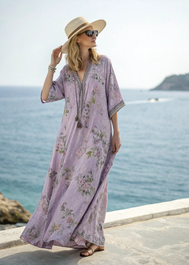 Żanetta | Elegancka luźna sukienka z kieszeniami